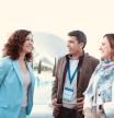 Isabel Díaz Ayuso con Carlos Mazón y María José Català
