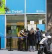 Una oficina de Treball durante la pandemia