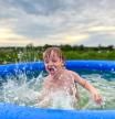 Piscina hinchable niños.