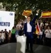 El candidato del PP a las elecciones generales, Alberto Núñez Feijóo, en el acto de inicio de campaña en Castelldefels.AFP