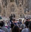 Turistas en la Sagrada Família, para un reportaje para Vivir donde se trata el tema de la evolución del turismo en la Basílica, Barcelona, 6 de Julio de 2023. (Joan Mateu Parra / Shooting )