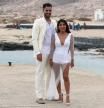 Isa Pantoja y Asraf, de blanco en la boda de Anabel Pantoja en 2021