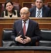El ex ministro de Hacienda Cristobal Montoro durante una sesión de control al Gobierno en el Congreso de los Diputados