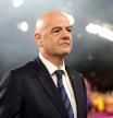 El presidente de la FIFA, Gianni Infantino, tras el triunfo de España en el pasado Mundial femenino