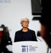 FILE PHOTO: European Central Bank (ECB) President Christine Lagarde speaks to reporters following the ECB Governing Council's monetary policy meeting, in Athens, Greece October 26, 2023. REUTERS/Louiza Vradi/File Photo