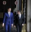 FOTO ALEX GARCIA REUNION EN EL PALAU DE LA GENERALITAT ENTRE EL PRESIDENT CARLES PUIGDEMONT Y EL LIDER DEL PSOE PEDRO SANCHEZ 2016/03/15