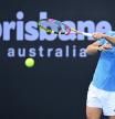 Rafa Nadal, en acción, durante la sesión de entrenamiento llevada a cabo en Brisbane, Australia
