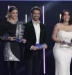 Ana Prada, Marc Calderó y Ruth Lorenzo, presentadores del 'Benidorm Fest 2024'