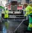 Trabajadores de la limpieza en Barcelona