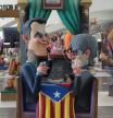 Pedro Sánchez y Carles Puigdemont, en la figura de la falla Regne de València-Císcar, de Sergio Musoles