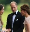 KING'S LYNN, ENGLAND - JUNE 22:  HRH Prince William and Catherine, Duchess of Cambridge are greeted by Rose Cholmondeley, the Marchioness of Cholmondeley as they attend a gala dinner in support of East Anglia's Children's Hospices' nook appeal at Houghton Hall on June 22, 2016 in King's Lynn, England. (Photo by Stephen Pond/Getty Images)