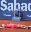 BARCELONA, SPAIN - APRIL 19: Stefanos Tsitsipas of Greece celebrates his victory against Facundo Diaz Acosta of Argentina during their match of day five of the Barcelona Open Banc Sabadell at Real Club De Tenis Barcelona on April 19, 2024 in Barcelona, Spain. (Photo by Alex Caparros/Getty Images)
