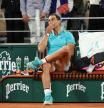 PARIS, FRANCE - MAY 27: Rafael Nadal of Spain looks on from his seat after his defeat by Alexander Zverev of Germany in the Men's Singles first round match on Day Two of the 2024 French Open at Roland Garros on May 27, 2024 in Paris, France. (Photo by Clive Brunskill/Getty Images)