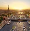 Vista del Rio Sena, de Paris, sede de la inauguración de los Juegos Olímpicos de Paris, 2024