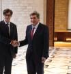 El president de la Generalitat, Salvador Illa, y el ministro para la Transformació Digital i de la Funció Pública, José Luís Escrivá.