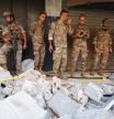 Lebanese soldiers stand next to debris, at the site of an Israeli strike in Beirut's southern suburbs, Lebanon September 24, 2024. REUTERS/Amr Abdallah Dalsh
