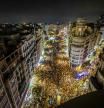 Imagen aérea de la manifestación de este sábado en València