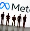 FILE PHOTO: Small toy figures are seen in front of Meta's logo in this illustration taken, October 28, 2021. REUTERS/Dado Ruvic/Illustration//File Photo