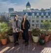 Gaia Pellegrini y Miriam Giordano en la terraza del despacho de arquitectura L-35 que será uno de los que abra sus puertas en el próximo año coincidiendo con que Barcelona será la Capitabilidad de la arquitectura.