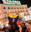 Los venezolanos celebran en Madrid, el sábado 3 de enero de 2026, después de que el presidente de Estados Unidos, Donald Trump, anunciara que el presidente Nicolás Maduro había sido capturado y trasladado fuera de Venezuela.