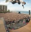 Tony Hawk en la exhibición que hizo en la Barceloneta en el 2010