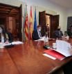 Mónica Oltra y Ximo PUig en la reunión de la mesa Interdepartamentel