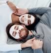Shot of a young couple getting homemade facials together at home