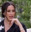 Meghan Markle, durante la entrevista con la comunicadora Oprah Winfrey