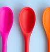 Cucharas de silicona.