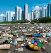 Garbage, including plastic waste, is seen at the beach of Costa del Este, in Panama City, on April 19, 2021. - Every two weeks, Marine Biology students descend about five meters in the sea to take care of a coral nursery of the staghorn species (Acropora cervicornis) in Portobelo, Panama, with which they aim to restore reefs damaged by climate change and pollution, as part of the Reef2Reef project. (Photo by Luis ACOSTA / AFP)