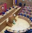 Momento del acto del 25 d´Abril en las Cortes Valencianas