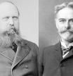 Los paleontólogos Othniel C. Marsh y Edward D. Cope.