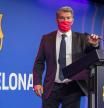 Joan Laporta durante su comparecencia