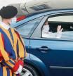 Vatican City (Vatican City State (holy See)), 09/06/2021.- Pope Francis greets the faithful as he sits in the back of a car during his weekly General Audience in the San Damaso Courtyard, Vatican City, 09 June 2021. (Papa) EFE/EPA/FABIO FRUSTACI