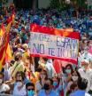 Juntos, pero no revueltos. La derecha española ha vuelto este domingo a la madrileña plaza de Colón, dos años y cuatro meses después de la concentración contraria al diálogo entre la Generalitat de Quim Torra y el Gobierno de Pedro Sánchez.