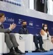 Ximo Puig junto a Moreno Bonilla y Francina Armengol en el debate en el Cercle d´Economía de Barcelona