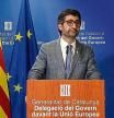 El vicepresidente de la Generalitat y conseller de Políticas Digitales y Territorio, Jordi Puigneró, en rueda de prensa. GOVERN 21/06/2021