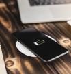 close-up phone charging on wireless charger device