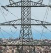 Torre de alta tensión de electricidad en Barcelona.