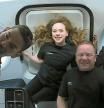 Inspiration4 crew Jared Isaacman, Sian Proctor, Hayley Arceneaux, and Chris Sembroski, seen on their first day in space in this handout photo released on September 17, 2021. SpaceX/Handout via REUTERS NO RESALES. NO ARCHIVES. THIS IMAGE HAS BEEN SUPPLIED BY A THIRD PARTY. MANDATORY CREDIT