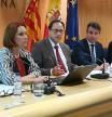 La directora general de Presupuestos, Eva Martínez, el conseller de Hacienda, Vicent Soler, y el secretario autonómico de Hacienda, Francesc Gamero.