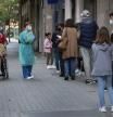 BARCELONA-COLAS EN EL CAP MANSO PARA PRUEBAS DE COVID- FOTO ANA JIMENEZ