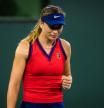 Paula Badosa of Spain in action during the semi-final of the 2021 BNP Paribas Open WTA 1000 tennis tournament against Ons Jabeur of Tunisia#{emoji}13; AFP7 #{emoji}13; 15/10/2021 ONLY FOR USE IN SPAIN