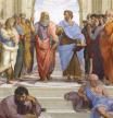 Detalle de ‘La Academia de Atenas’, de Rafael. En el centro, un anciano Platón junto a Aristóteles.