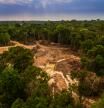 La minería ilegal causa deforestación y contaminación de ríos en la selva amazónica. Pará, Brasil.