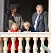 MONTE-CARLO, MONACO - NOVEMBER 19: Princess Charlene of Monaco, Princess Gabriella of Monaco, Prince Jacques of Monaco and Michael Kenneth Wittstock attend Monaco National Day Celebrations on November 19, 2018 in Monte-Carlo, Monaco. (Photo by Stephane Cardinale - Corbis/Corbis via Getty Images)