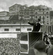 El lehendakari Aguirre en 1933 durante un discurso pronunciado en San Sebastián