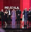 El equipo de la película 'El buen patrón' en el escenario del Palau de les Arts de València