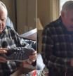 La hilarante reacción de un abuelo cuando recibe su regalo soñado: unas zapatillas con luces