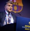 Joan Laporta, presidente del FC Barcelona durante la asamblea de socios compromisarios celebrada telemáticamente